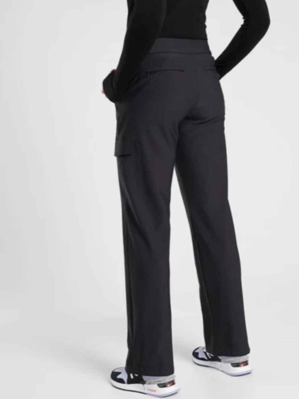 NWT ATHLETA Stellar Cargo Pant Black Stretch Work Travel Pants SZ 8 #511139 - Picture 5 of 13